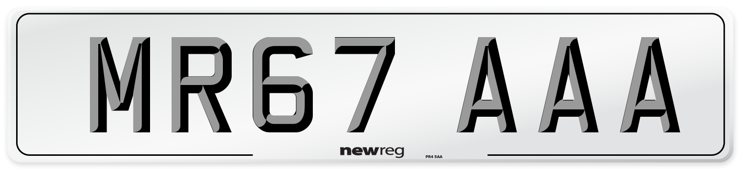 MR67 AAA Number Plate from New Reg
